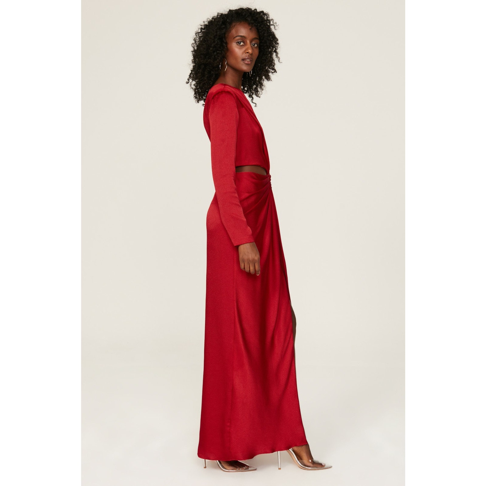 Ml Monique Lhuillier One Shoulder Satin Gown - Size 2